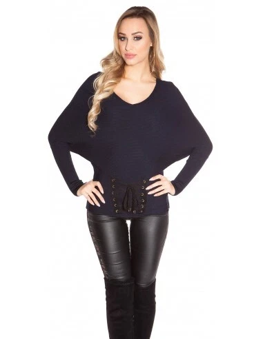 Maglia donna maglioncino maglione maglietta manica lunga a pipistrello largo