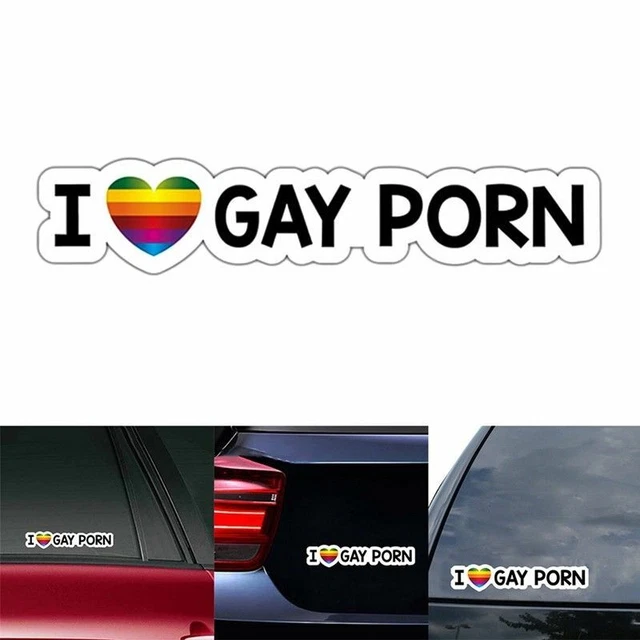 I LOVE GAY Porn Car Bumper Decal Sticker Window Windscreen Stickers^_^,# EUR 3,89 - PicClick FR