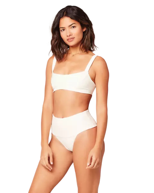 MSRP $106 L*Space Womens Desi Classic Bikini Bottoms ONLY Natural Size XS