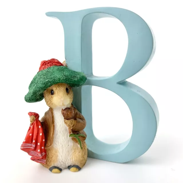 ENESCO Easter Peter Rabbit Benjamin Bunny Alphabet Figurine Initial Letter B