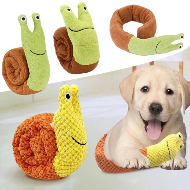 Fun And Stimulating Dog Sniffing Toy Interactive Sound-making Plush Snail Teeth