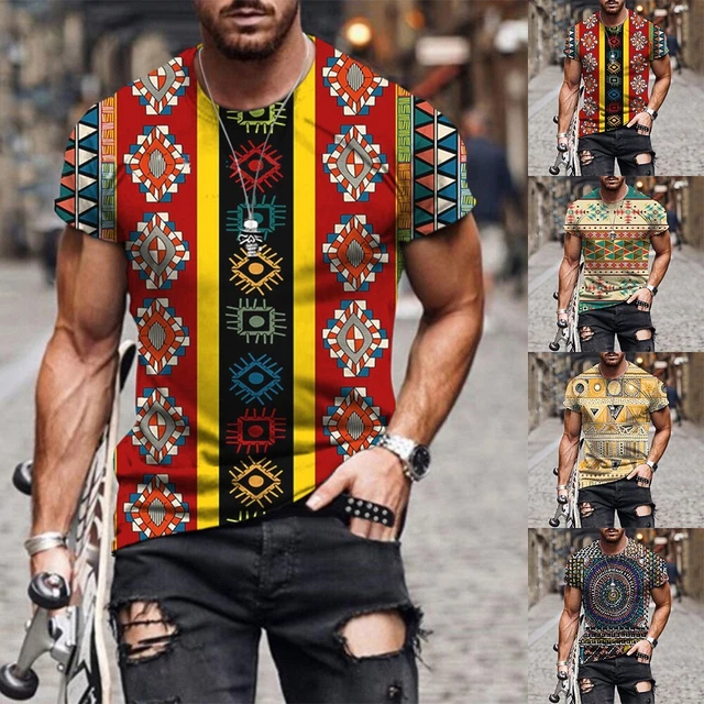 Da Uomo 3D-Printed Girocollo Magliette Top Manica Corta Casual T-Shirt Sport