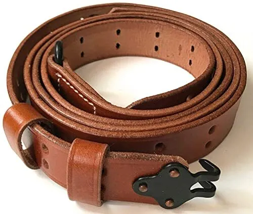 US M1907 Leather Sling Leather & Steel HARWARE