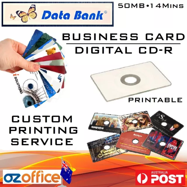 Data Bank Digital Business Card CD Printable Blank CD Bootable Business Card