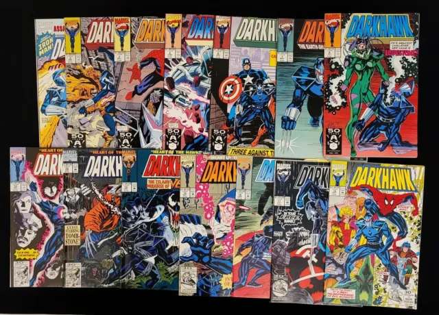 Darkhawk Large Lot Of 14 Marvel Comic Book Vintage Lot