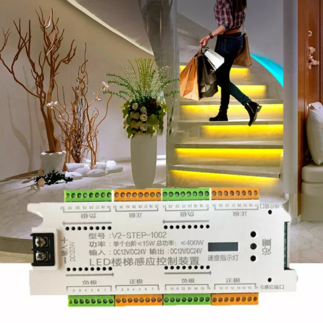 Stair LED Dual Motion Sensor Light Strip 32 Channel Automatic LED Stair Lighting