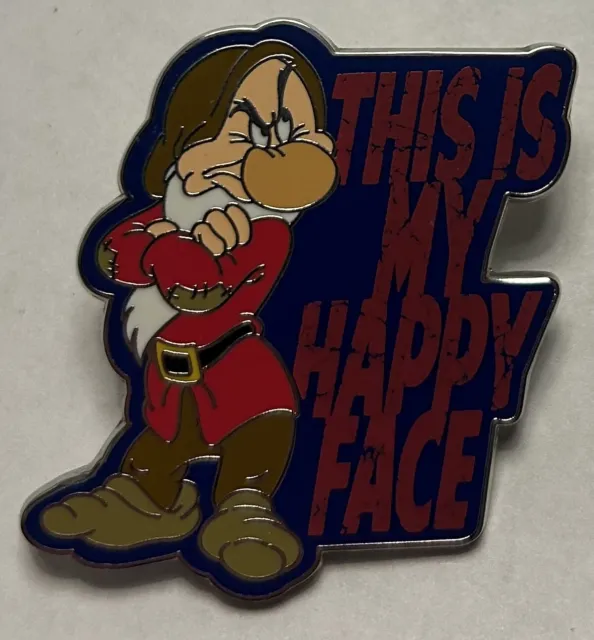 Disney - Snow White 7 Dwarfs - Grumpy This Is My Happy Face Pin