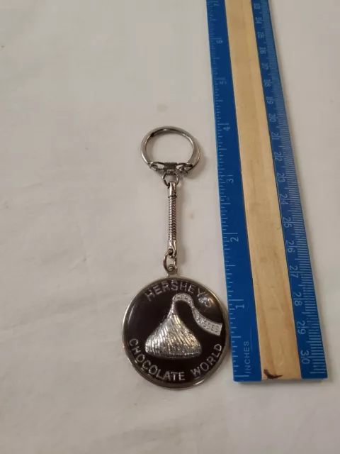 Vintage Metal Hershey's Chocolate World Keychain