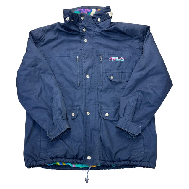GIACCA IMBOTTITA VINTAGE Anni 90 FILA Magic Line Donna Cappotto