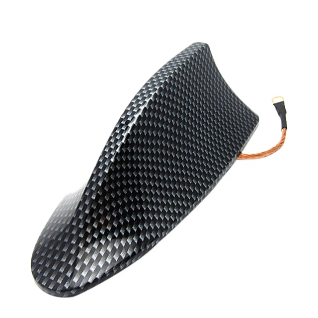 Black Shark Pinna a forma di fibra di carbonio autoadesiva antenna segnale radio AM/FM