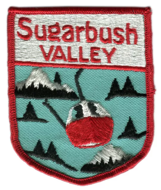 1970'S Sugarbush Valley Warren Vermont 3.75" Skiing Vintage Souvenir Patch