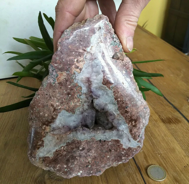 Lithophyse mit Amethyst Druse aus Luisenthal 1,85 kg XL Quarz Achat Karneol