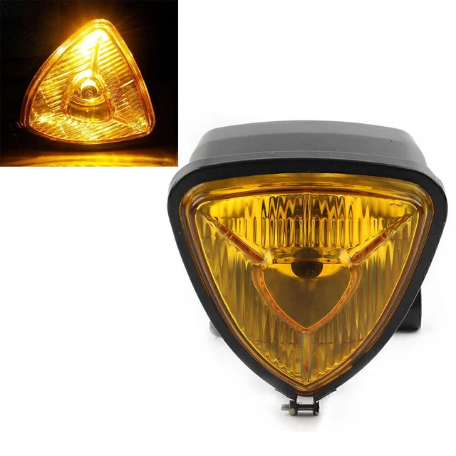 12V Triangle Motorcycle Front Headlight Lamp for Harley Chopper Bobber Custom