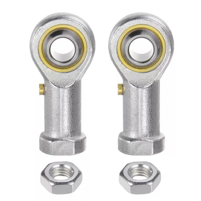 2pcs PHS8 M8 Female Rod End Bearing M8x1.25 Right Hand Thread,Includes Jam Nut