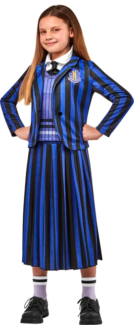 Wednesday Addams Girls Nevermore Academy School Uniform Costume LARGE 10-12
