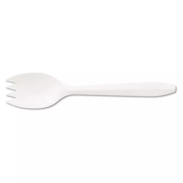 Boardwalk Mediumweight Polypropylene Cutlery Spork White 1000/Carton SPORK