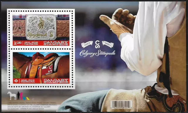 Canada Stamps — Souvenir sheet of 2 — Calgary Stampede #2546 — MNH