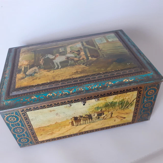 Jouet Mécanique Vintage Années 50 Cow-boy à Cheval - Tôle Lithographiée, Moteur Fonctionnel
