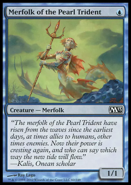 MTG 4x MERFOLK OF THE PEARL TRIDENT TRITONE DAL TRIDENTE PERLACEO