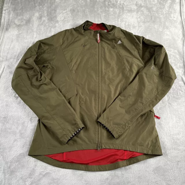 Adidas Windbreaker XL Green Khaki Clima Cool 00s