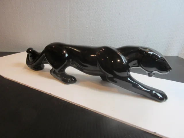 Vtg. Ceramic 17" Black Panther