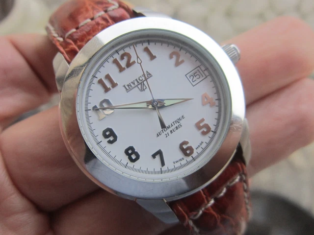 Invicta Automatico  100 Mt Cassa In Acciaio Swiss Made Eta 2824-2 ,25 Rubis