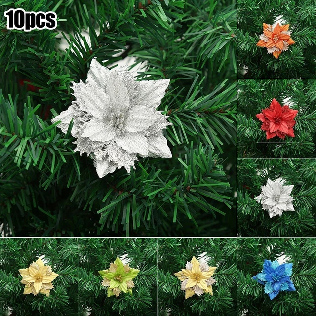 2 Étoiles De Sapin De Noël Rose Gold 20 Cm - Décoration Scintillante Arbre De Noël