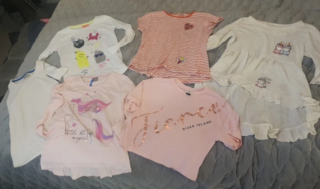 Bundle girls clothes 7 8 9 years summer river island next zara top fierce pink 3