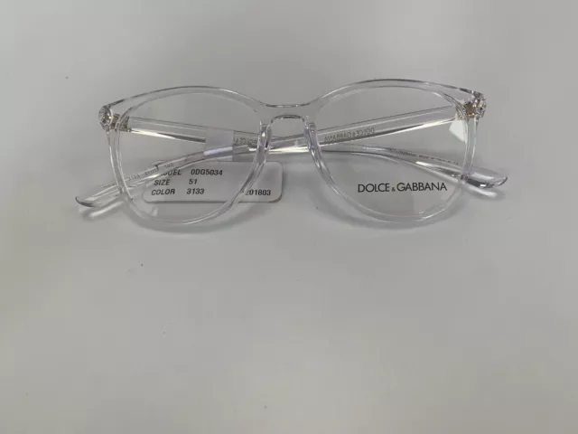 Dolce & Gabbana DG5034 Brille Größe 51/17 neu mit Etikett