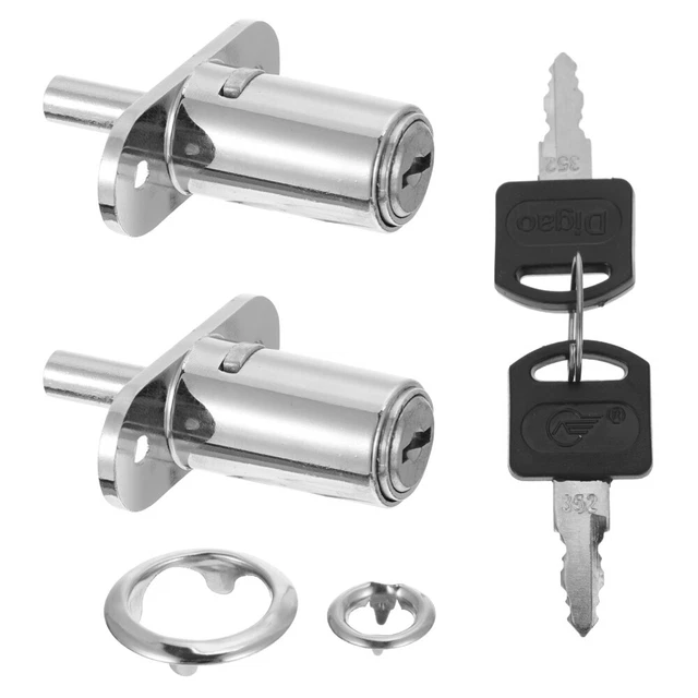 2 Pcs Serrure À Piston De Porte Serrure De Garde-robe Serrure De Tiroir Armoire
