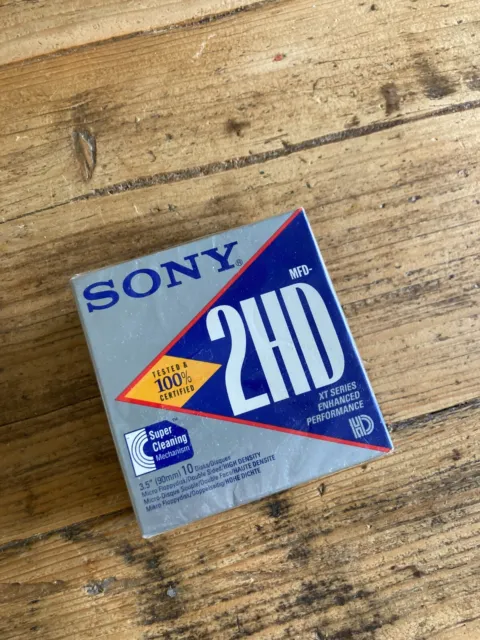 Sony MFD-2HD 2MB XT Series 3.5" Floppy Disc 10 Pack BNIB Sealed