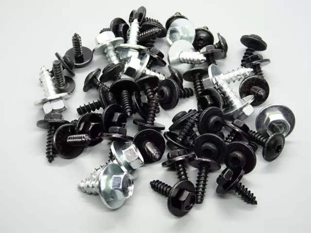 40 X Tuerca de Chapa Tornillos Paso Rueda Guardabarros Clips para Audi BMW Ford