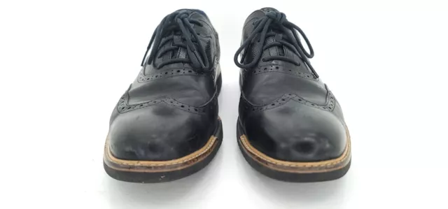 COLE HAAN MORRIS 161C11233E13 Black Leather Wingtip Oxford Dress Shoes ...