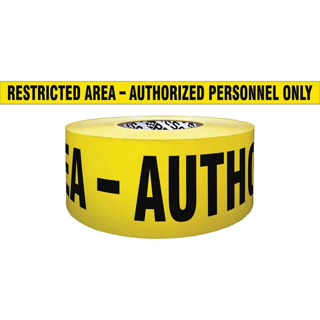 GRAINGER APPROVED B354Y1028-200 Barricade Tape,Blk/Ylw,500 ft x 3 In