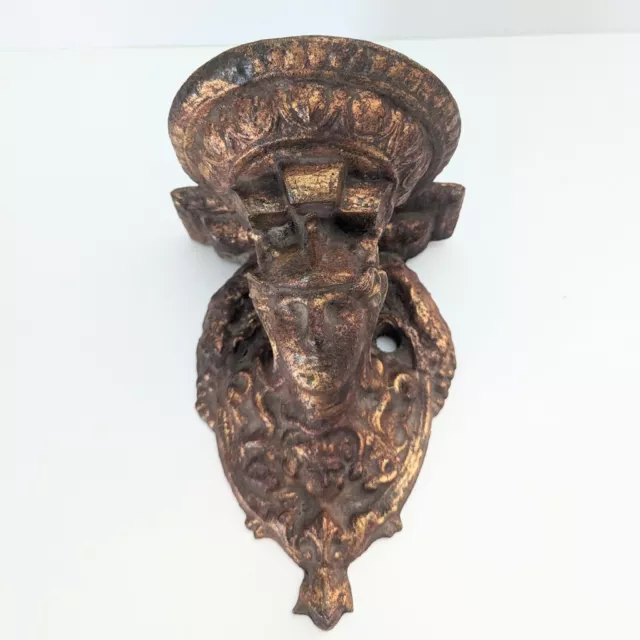 Vintage Gold Finish Baroque Bracket Wall Shelf Sconce Corbel 10" H x 6.5" W