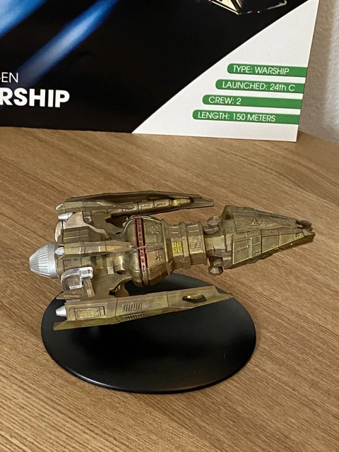 Eaglemoss Star Trek – Hirogen Hunter Warship Model, Officieel Gelicenseerd, Handbeschilderd, Met Displaystandaard, Uit De Voyager-serie