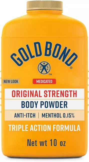 Gold Bond Medicated Original Strength Body Powder Triple Action Formula - 10 oz