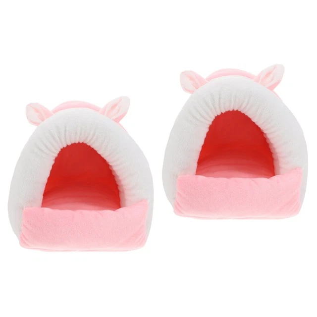 2x Guinea Pig Bett Hamster Käfig Zubehör Kleine Pet Bett Winter Hamster Bett