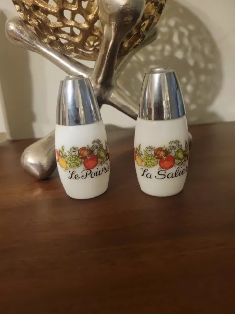 Vintage Corelle Corning Spice of Life Salt & Pepper Shakers by Gemco