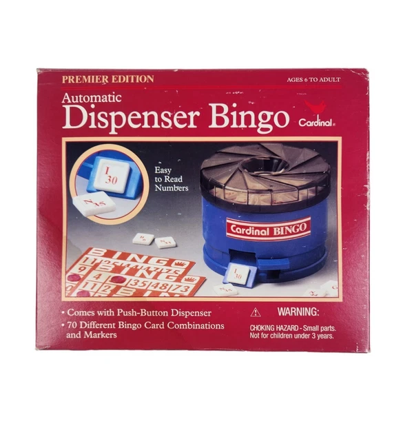 VINTAGE 1995 CARDINAL Automatic Bingo Dispenser Premier Edition Game