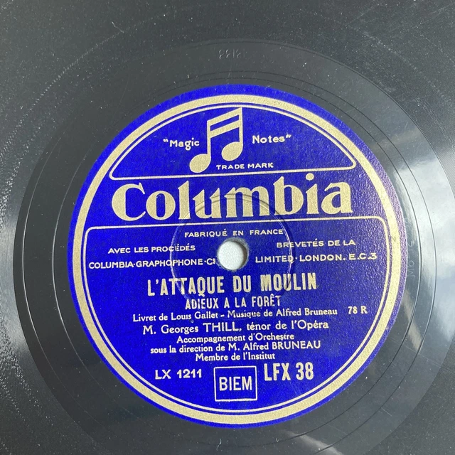 78 rpm Thill L'attaque Du Moulin, Sapho Lfx38