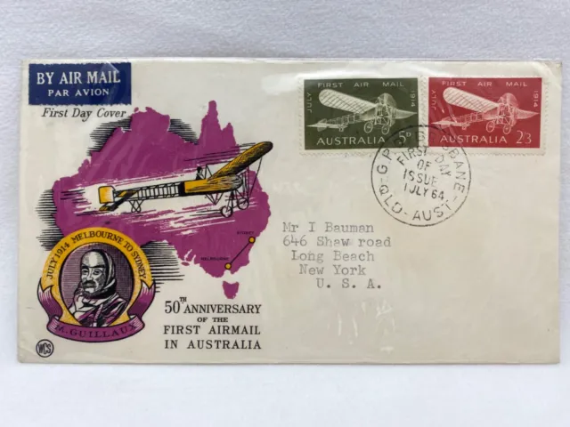 AUSTRALIA - 1964 50th ANNIVERSARY OF 1st AIR MAIL IN AUSTRALIA SPECIAL COVER #16