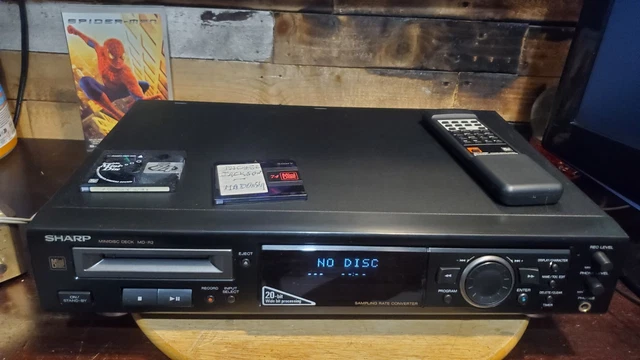 Enregistreur MiniDisc Sharp MD-MT180 MDLP Vintage - Pour Pièces Ou Réparation