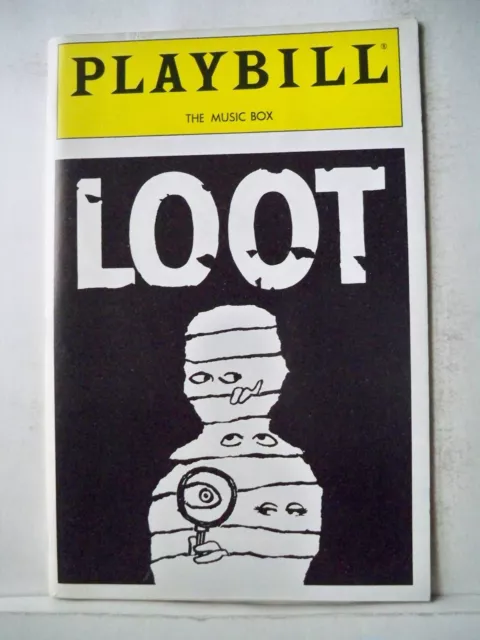 LOOT Playbill JOE ORTON / ALEC BALDWIN / ZELJKO IVANEK / ZOE WANAMAKER NYC 1986