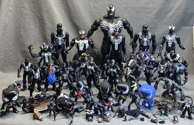 Huge Marvel Venom Figures Lot Marvel Legends Diamond Select Hasbro Lego 40+ Look