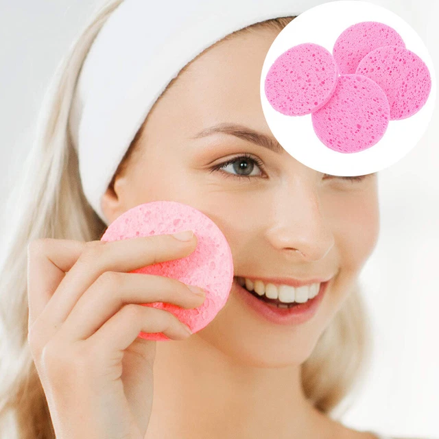 50 un. esponjas faciales de celulosa cosméticos naturales esponjas de spa para limpieza facial
