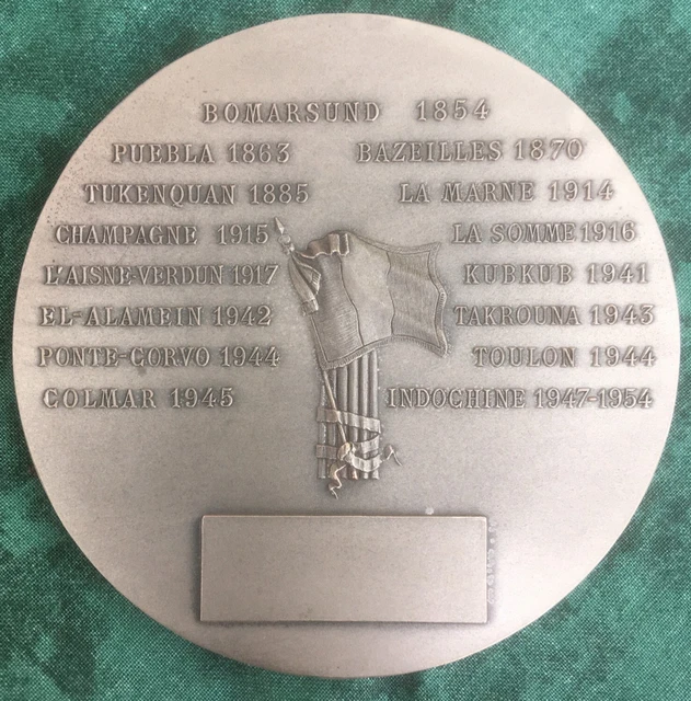 MÉDAILLE 2ÈME REGIMENT D'INFANTERIE DE MARINE Diamètre 80mm 165 g EUR