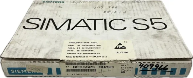 Siemens Simatic S5 Communication Processor 6ES5525-3UA21 E-Stand:08