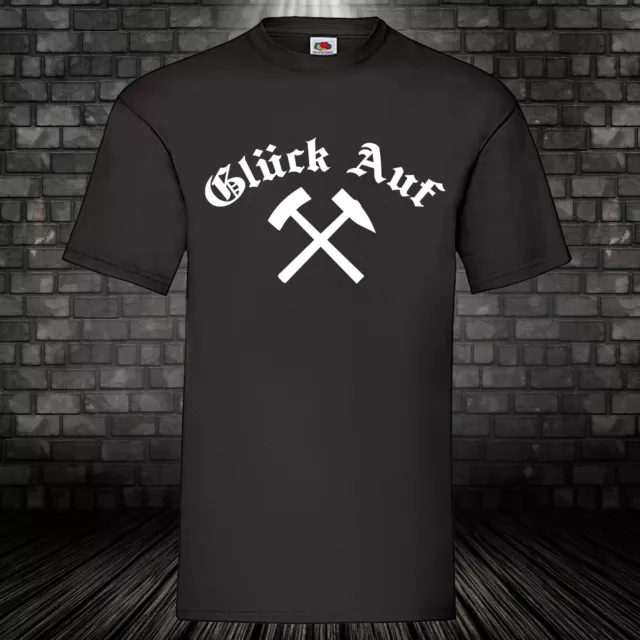 Glück Auf Shirt Ruhrpott Zeche Bergbau Kohle T-Shirt Kumpel Steiger Schacht -5XL