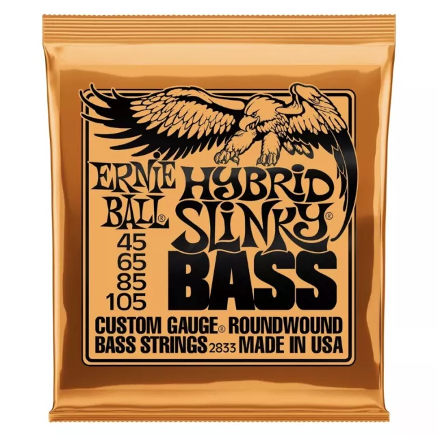 Ernie Ball 2833 Bass Guitar Strings Hybrid Slinky 45-105 *Brand New